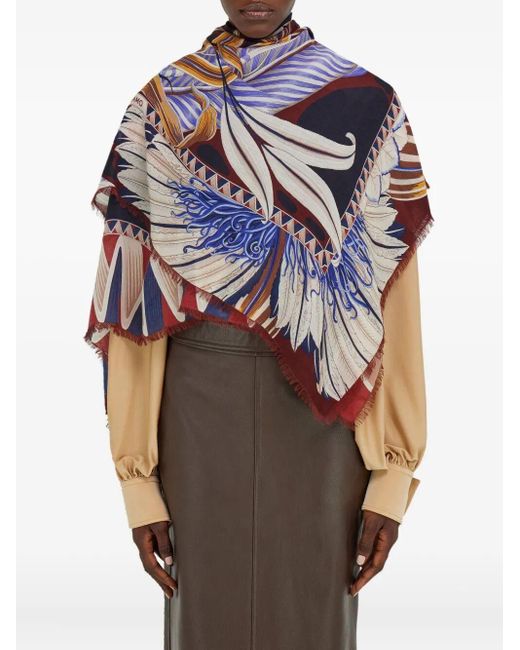 Ferragamo Multicolor Printed Scarf