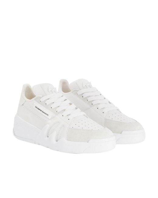 Giuseppe Zanotti White Talon Low-Top Leather Sneakers for men