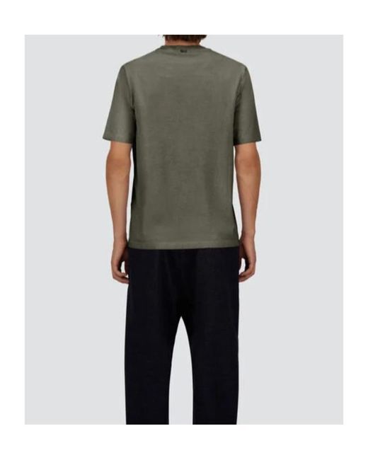 Herno Green Logo-Embroidered T-Shirt for men