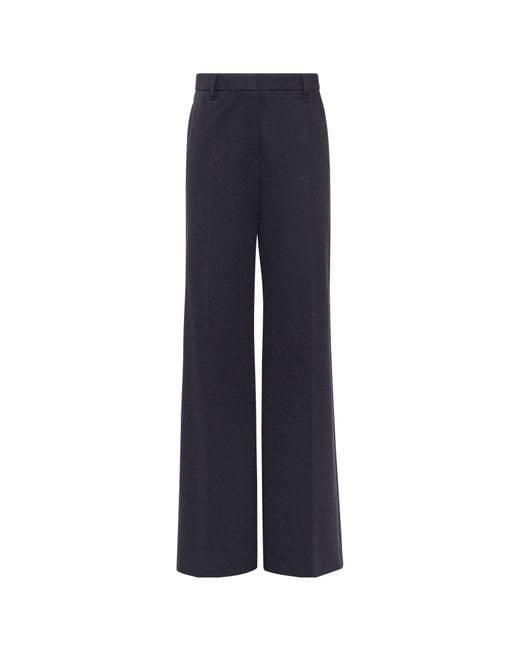 Brunello Cucinelli Blue Stretch Flared Trousers