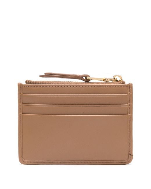 Miu Miu Brown Logo Lettering Wallet