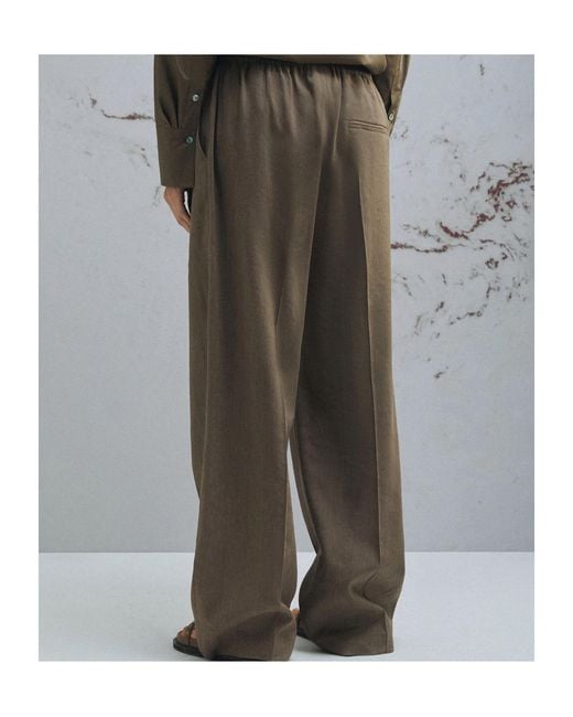 Marella Gray Mlmalloro Drawstring-Fastening Trousers