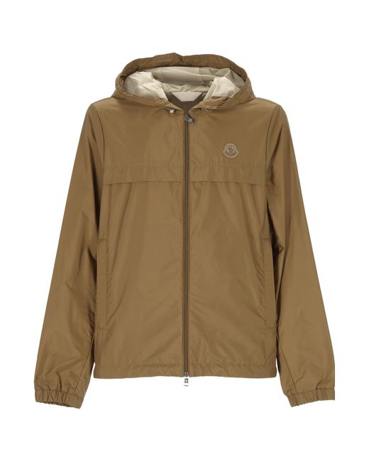 Moncler Green Rifeo Logo Patch Zip-Up Jacket for men