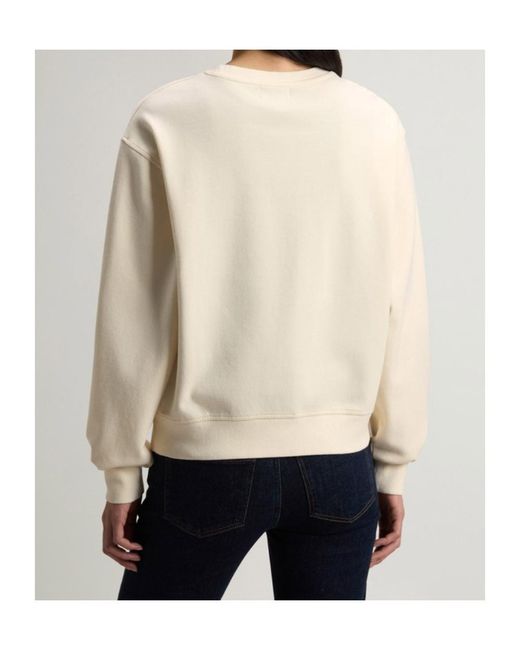 Woolrich Natural Logo-Embroidered Crew-Neck Sweatshirt