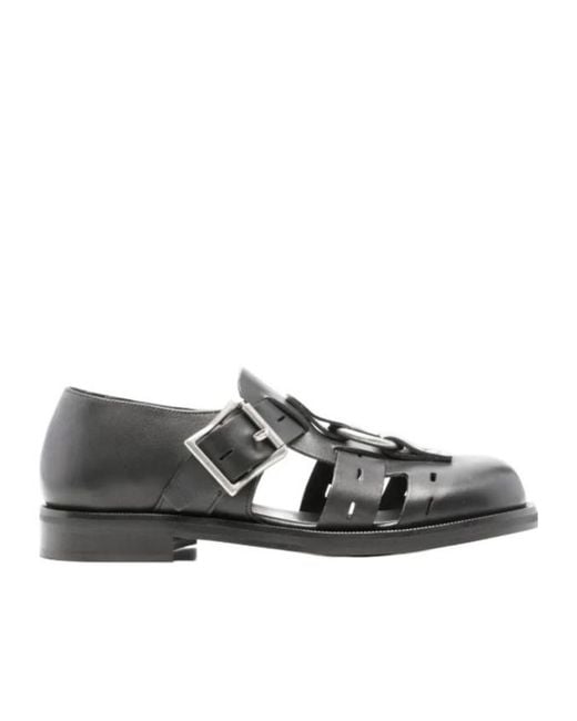 Martine Rose Gray Solid Color Flat Sandals for men