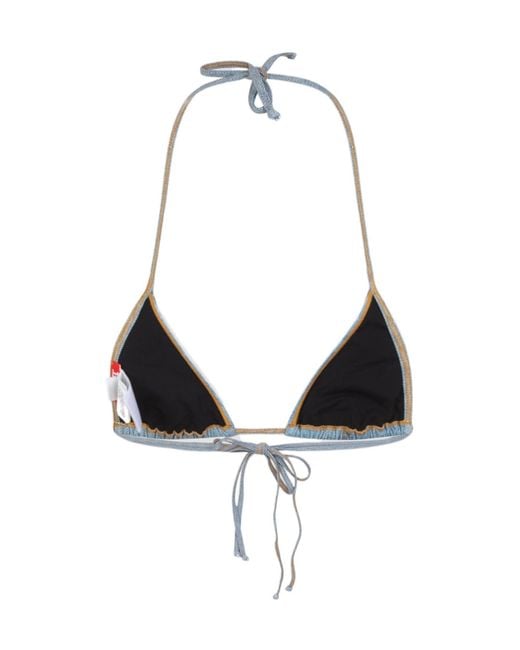 DIESEL Blue Tatiana Triangle Bikini Top Beachwear