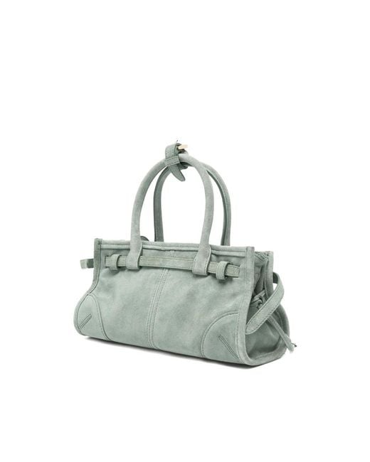 Prada Green Logo-Detail Tote Bag
