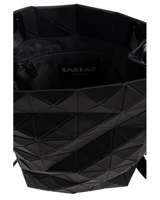 Issey Miyake Black Geometric-Pattern Backpack
