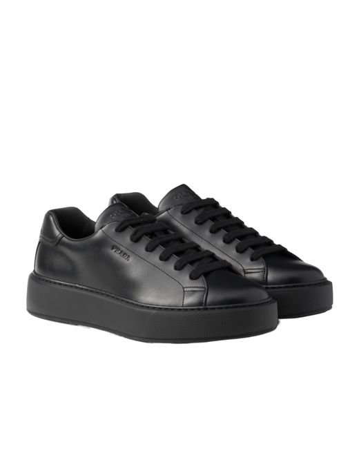 Prada Black Leather Sneakers for men