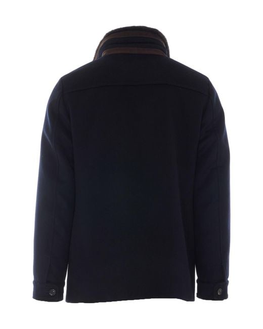 Moorer Blue Long-Sleeve Jacket for men