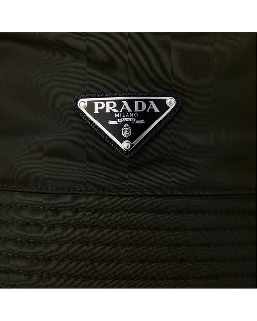 Prada Black Nylon Bucket Hat for men