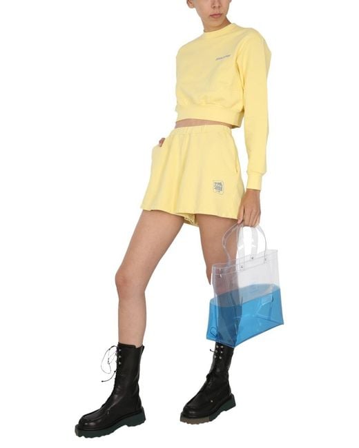 Opening Ceremony Yellow Logo-Print Elasticated Shorts