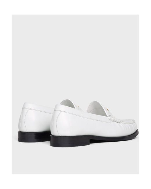 CELINE leather Triomphe Tassel loafers shoes white 37 main image 0