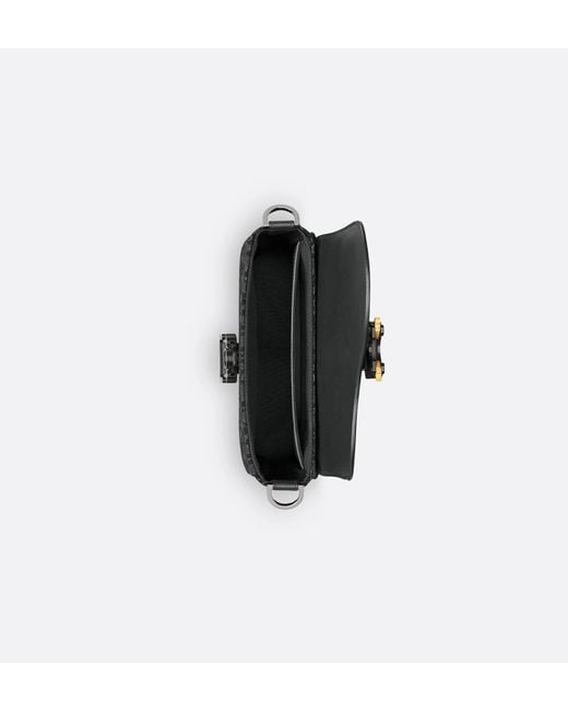 Dior Black Mini Saddle Messenger Bag With Flap for men