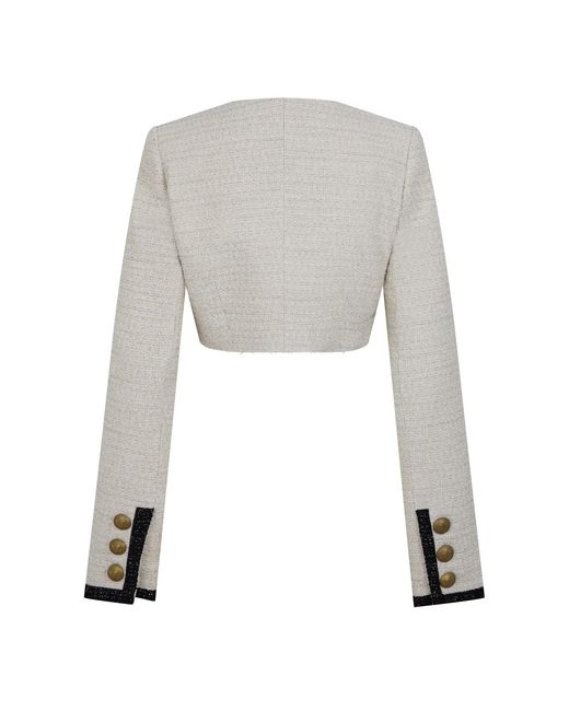 Vetements White Tweed Jacket