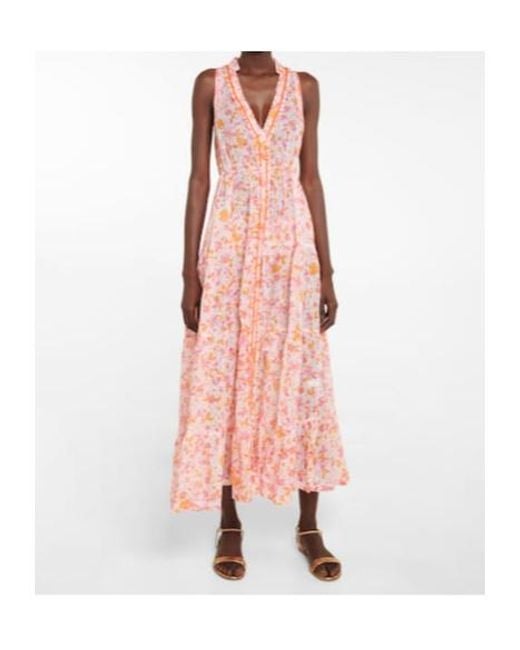 Poupette Pink Nana Floral Cotton Maxi Dress