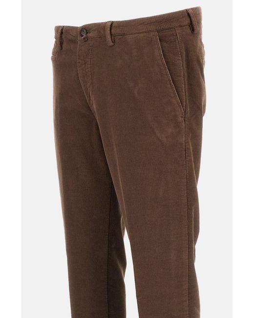 Briglia 1949 Brown Casual Trousers With Belt Loops for men