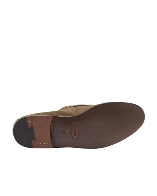 Scarosso Brown Gregory Almond Toe Loafers for men