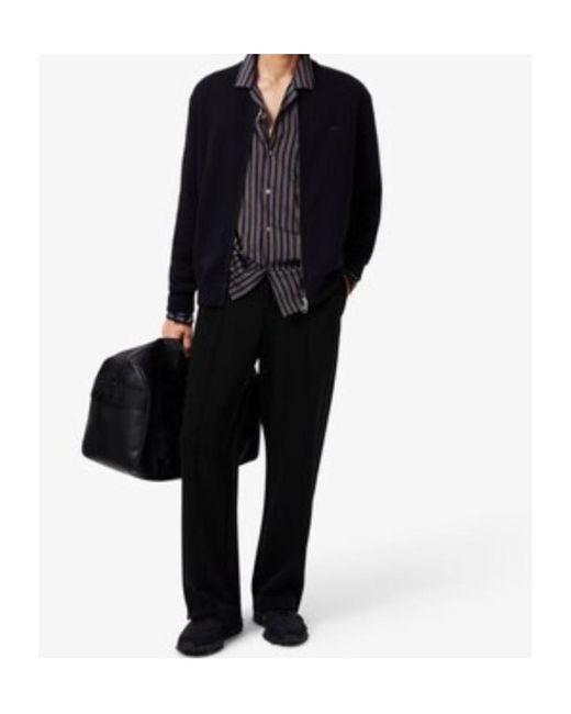 Lacoste Blue Ribbed Zip Cardigan for men