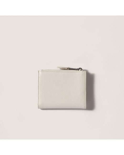 Miu Miu White Small Leather Wallet