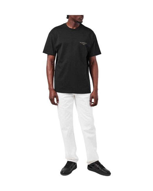 Givenchy Black Stamp Print T-Shirt for men