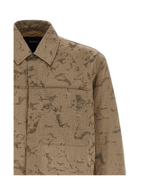 Herno Green Laminar Ripstop Pattern Overshirt for men
