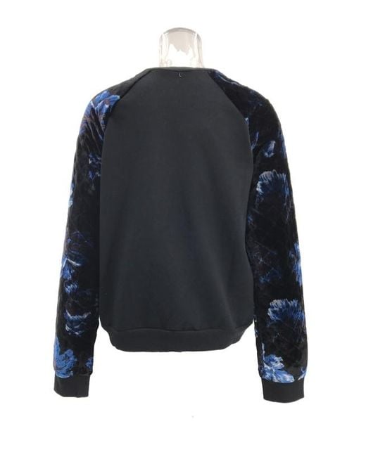 Sportmax Blue Long-Sleeved Pullover Hoodie