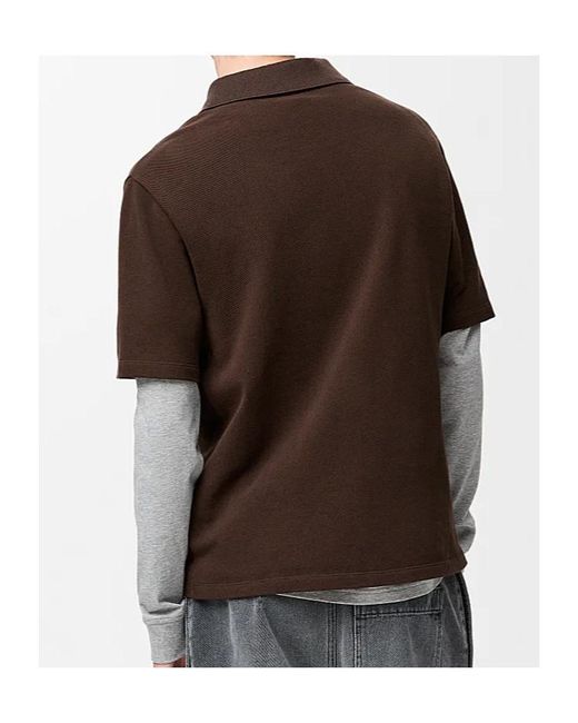 Loewe Brown Embroidered Short-Sleeved Polo Shirt for men