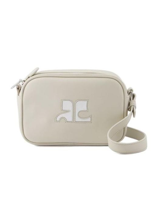Courreges Natural Courrèges Reedition Zip-Up Crossbody Bag