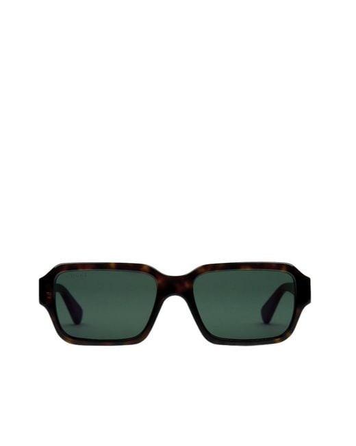 Gucci Black Eyewear Rectangle Frame Sunglasses for men