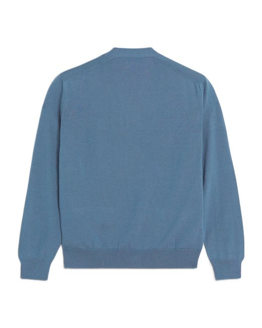 Maison Kitsuné Blue Maison Kitsuné Fox Head Patch Knitted Cardigan for men