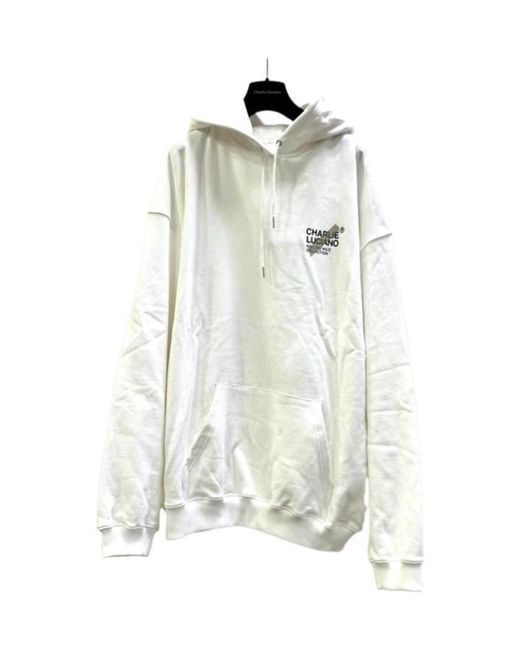 CHARLIE LUCIANO Gray Printed Sweater for men