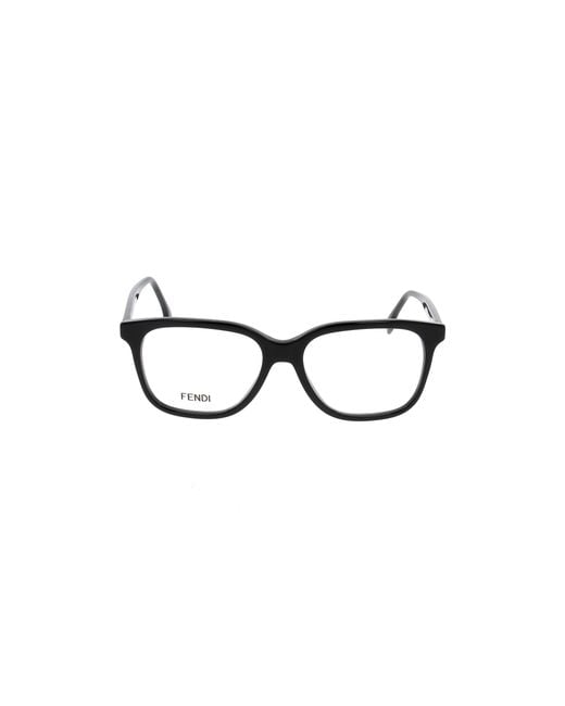 Fendi Black Eyewear Square Frame Glasses