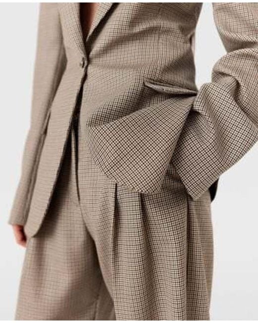 Stella McCartney Brown Checkered Blazer