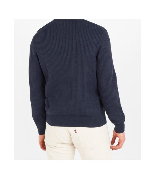 Polo Ralph Lauren Blue Zippered Knit Sweater for men