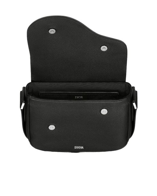 Dior Black Mini Saddle Shoulder Bag for men
