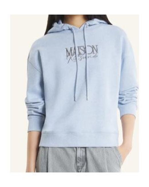 Maison Kitsuné Blue Maison Kitsuné Logo Hoodies