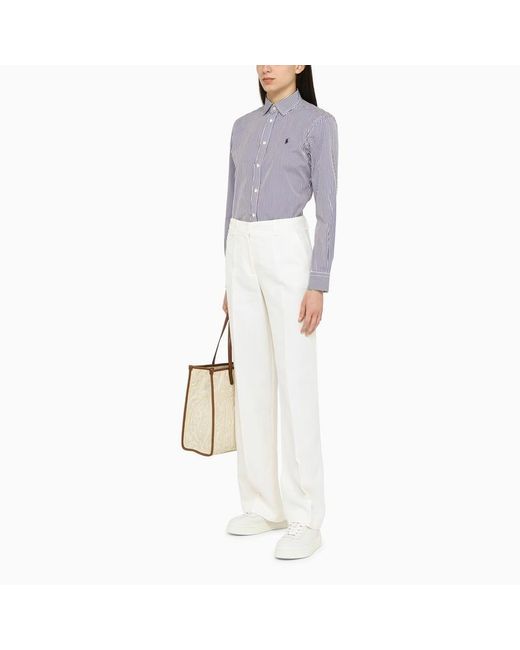 Polo Ralph Lauren Purple Slim Fit Striped Shirt