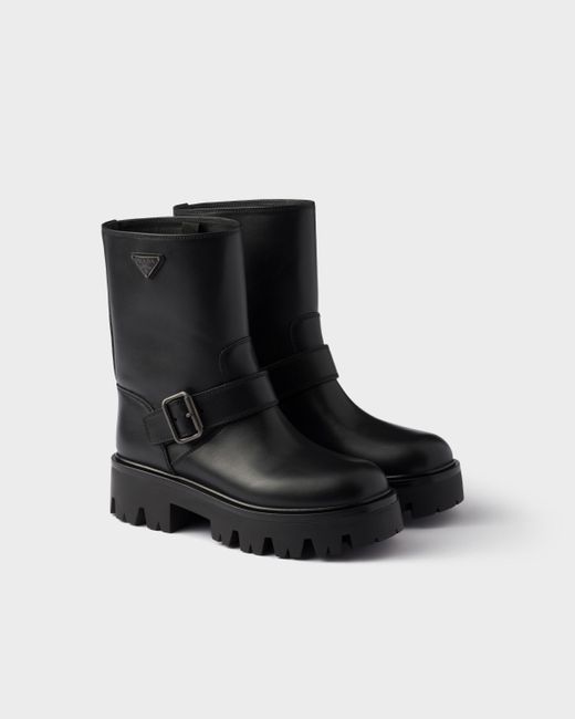 Prada Black Leather Boots
