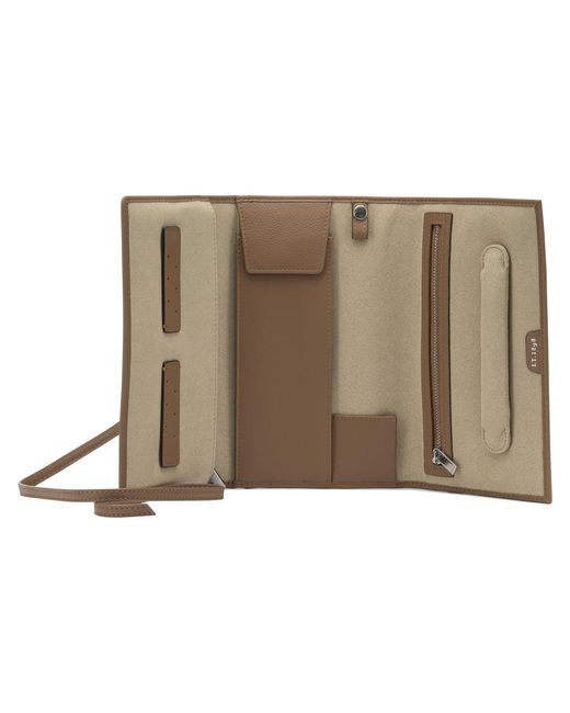 Le Tanneur Brown Wrap Strap Wallet