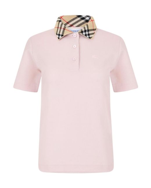 Burberry Pink Polo Shirt