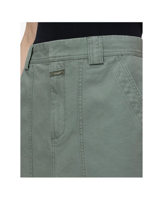 Closed Gray Cotton Midi Skirt