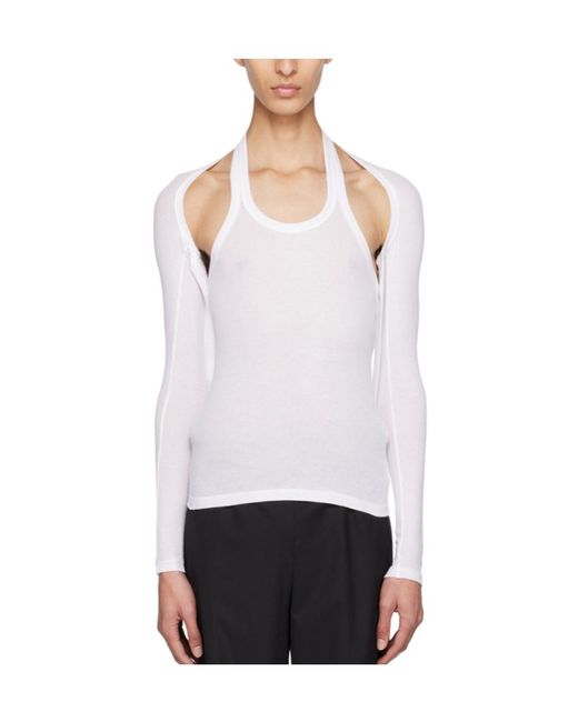 Dion Lee White Modular Open-Back Tank Top for men