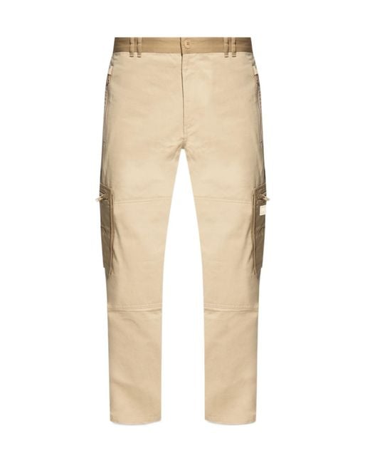 KENZO Natural Straight-Leg Cargo Slim Trousers for men