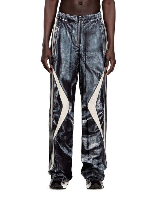 DIESEL Blue P-Theck-Bmcz Zip-Pocket Track Pants for men