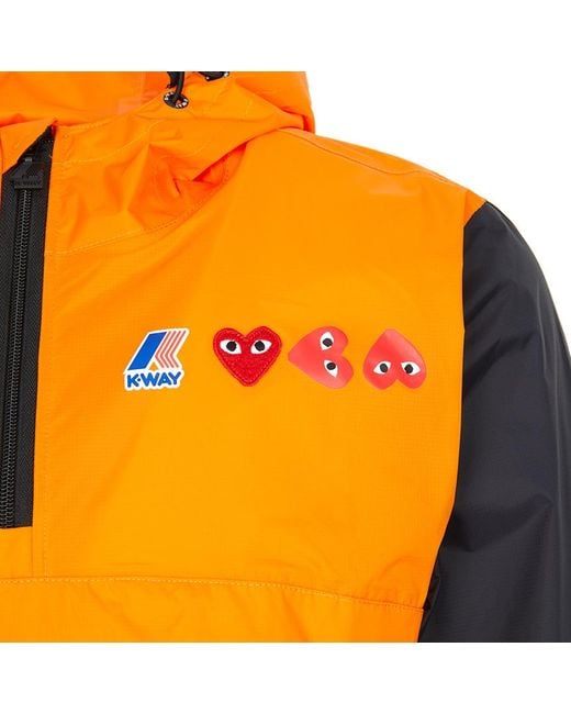 COMME DES GARÇONS PLAY Orange X K-Way Jacket for men