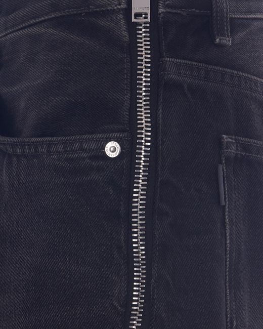Haikure Blue Zip-Detailed Straight-Leg Jeans