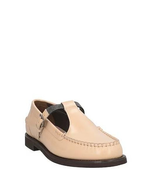 Brunello Cucinelli Natural Plain Colour Loafers