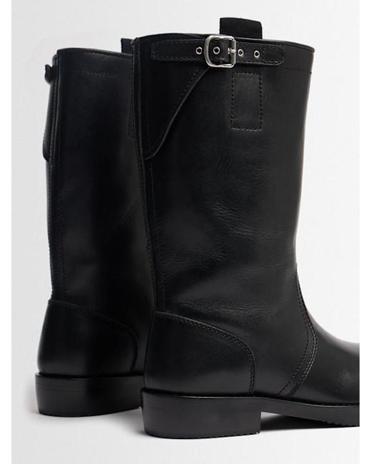 Dries Van Noten Black Buckled Boots