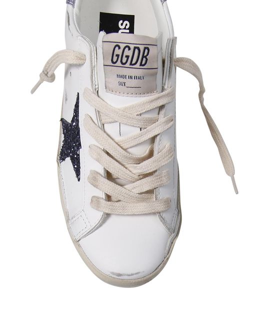 Golden Goose Deluxe Brand White Super-Star Lace-Up Sneakers